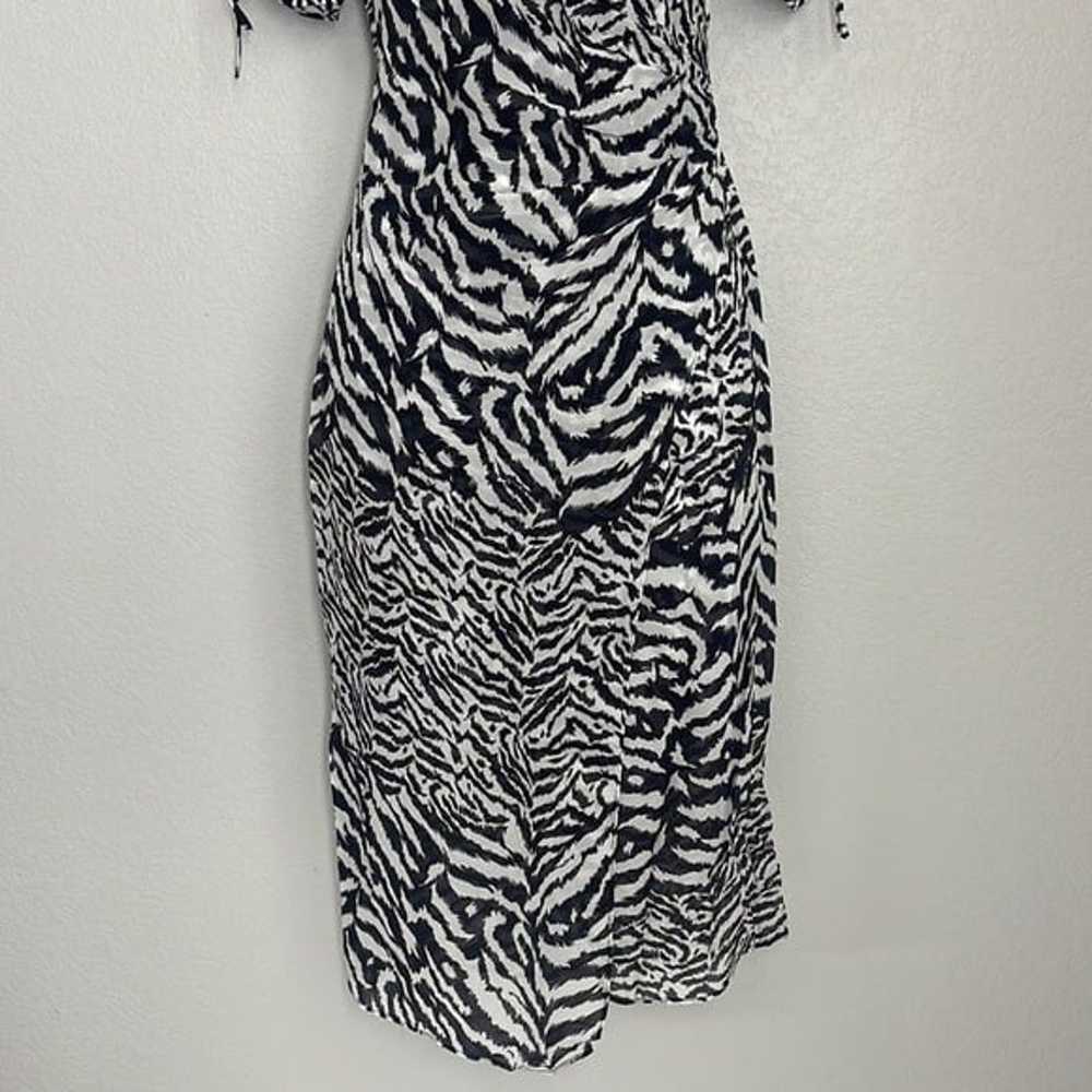 NEW All Saints Carla Remix Zebra Print Midi Dress… - image 4