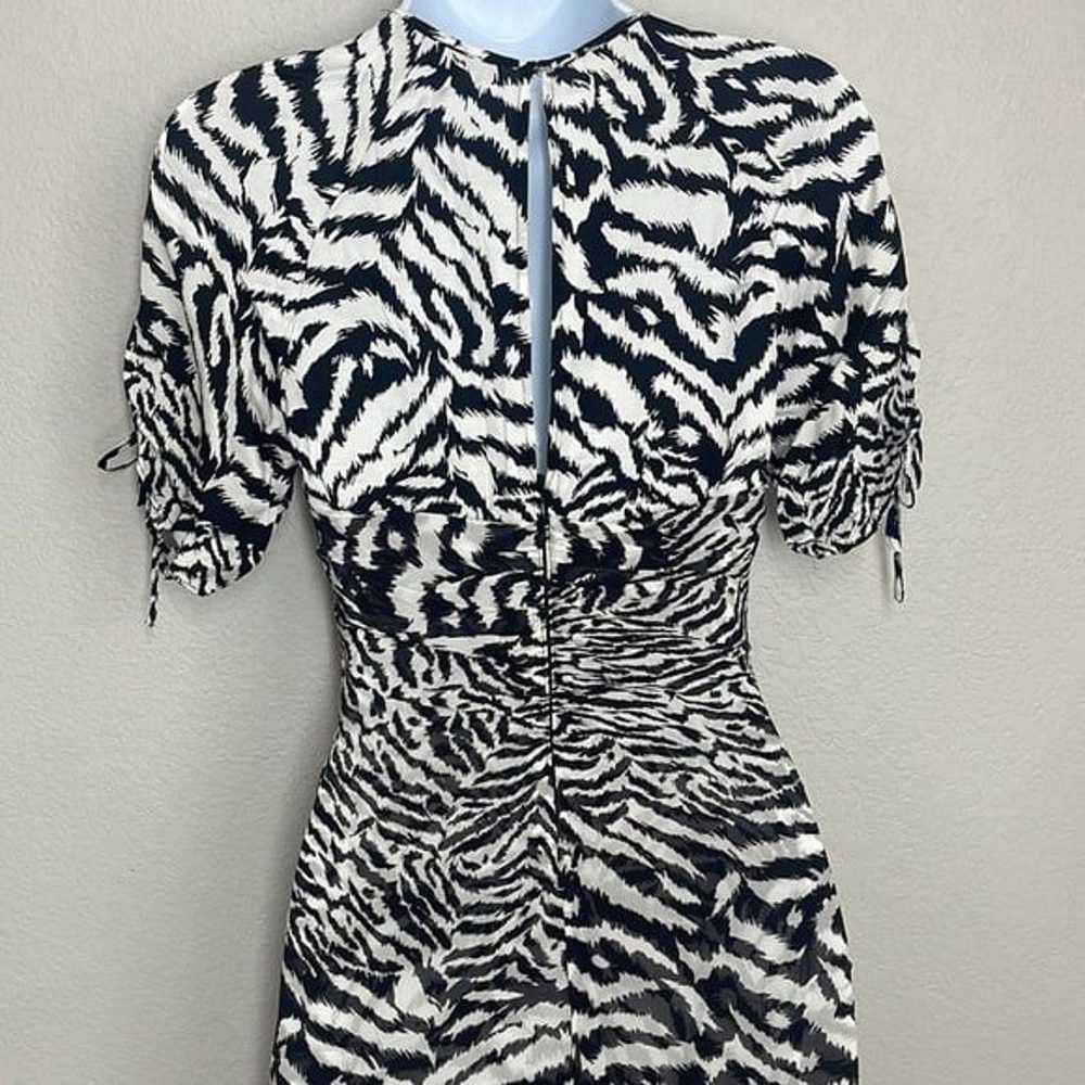 NEW All Saints Carla Remix Zebra Print Midi Dress… - image 6