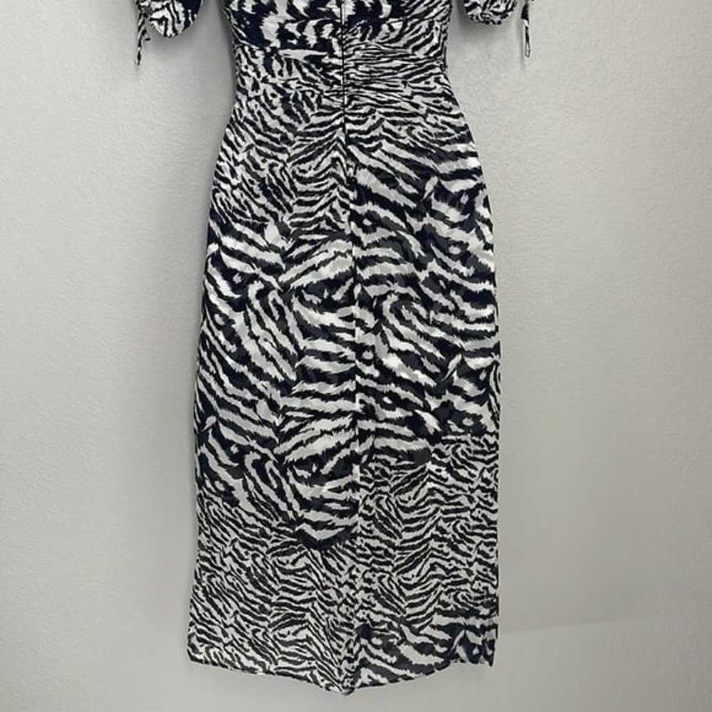 NEW All Saints Carla Remix Zebra Print Midi Dress… - image 7