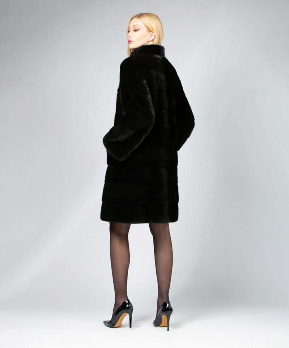 Mink Fur Coat WOMEN'S BLACKGLAMA LONG MINK COAT - image 1