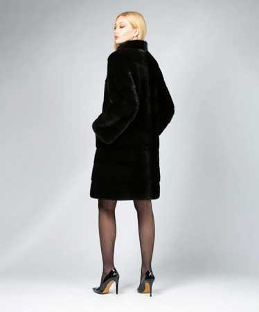 Mink Fur Coat WOMEN'S BLACKGLAMA LONG MINK COAT