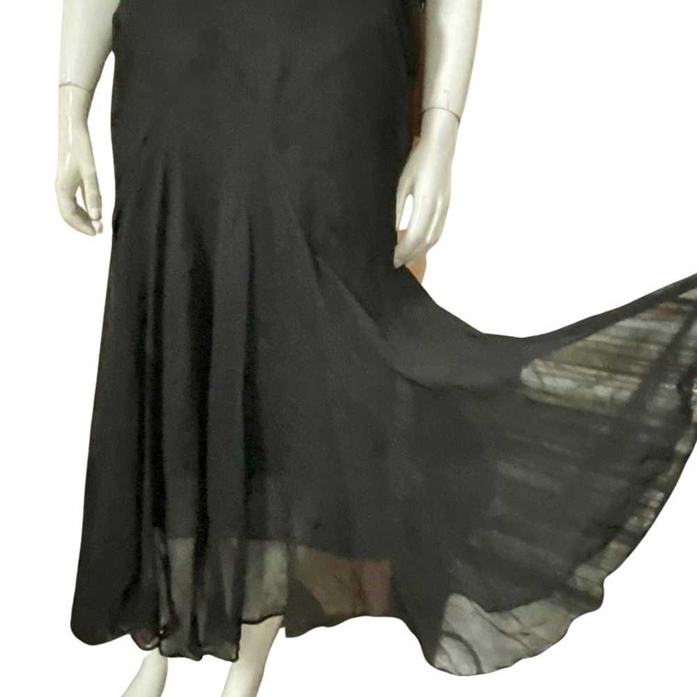 Antique × Vintage Vintage 1930s Black Silk Dress … - image 5