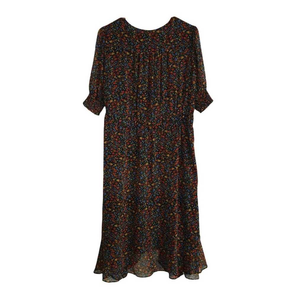 SALONI Midi Dress Floral Print Ruffle Flare Puff … - image 2