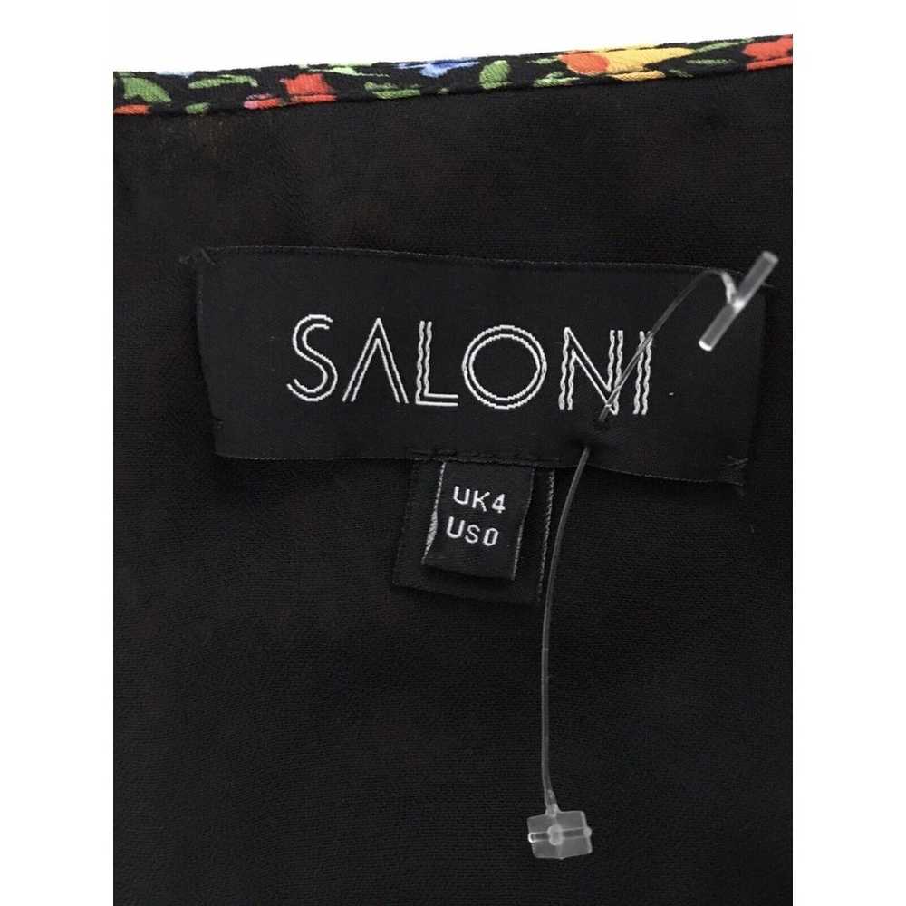 SALONI Midi Dress Floral Print Ruffle Flare Puff … - image 6