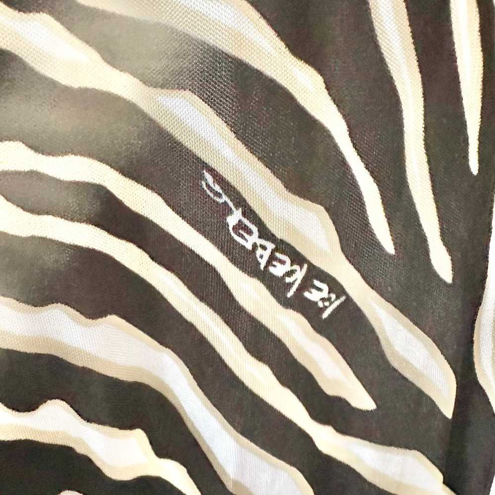 Iceberg Black White Zebra Animal Print Slinky Dro… - image 4
