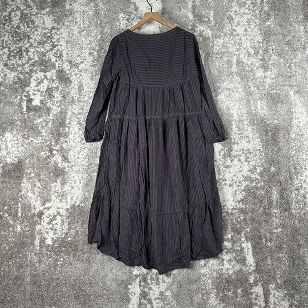 Xirena Tunic Maxi Dress Black Striped Tiered Size… - image 3