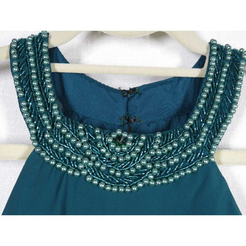 JJ's House Deep Teal Beaded Faux Pearl Neckline F… - image 2