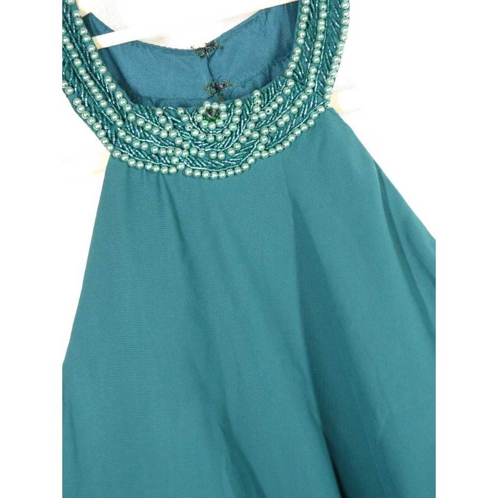 JJ's House Deep Teal Beaded Faux Pearl Neckline F… - image 4