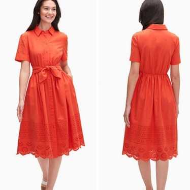 Kate spade eyelet orange dress - image 1