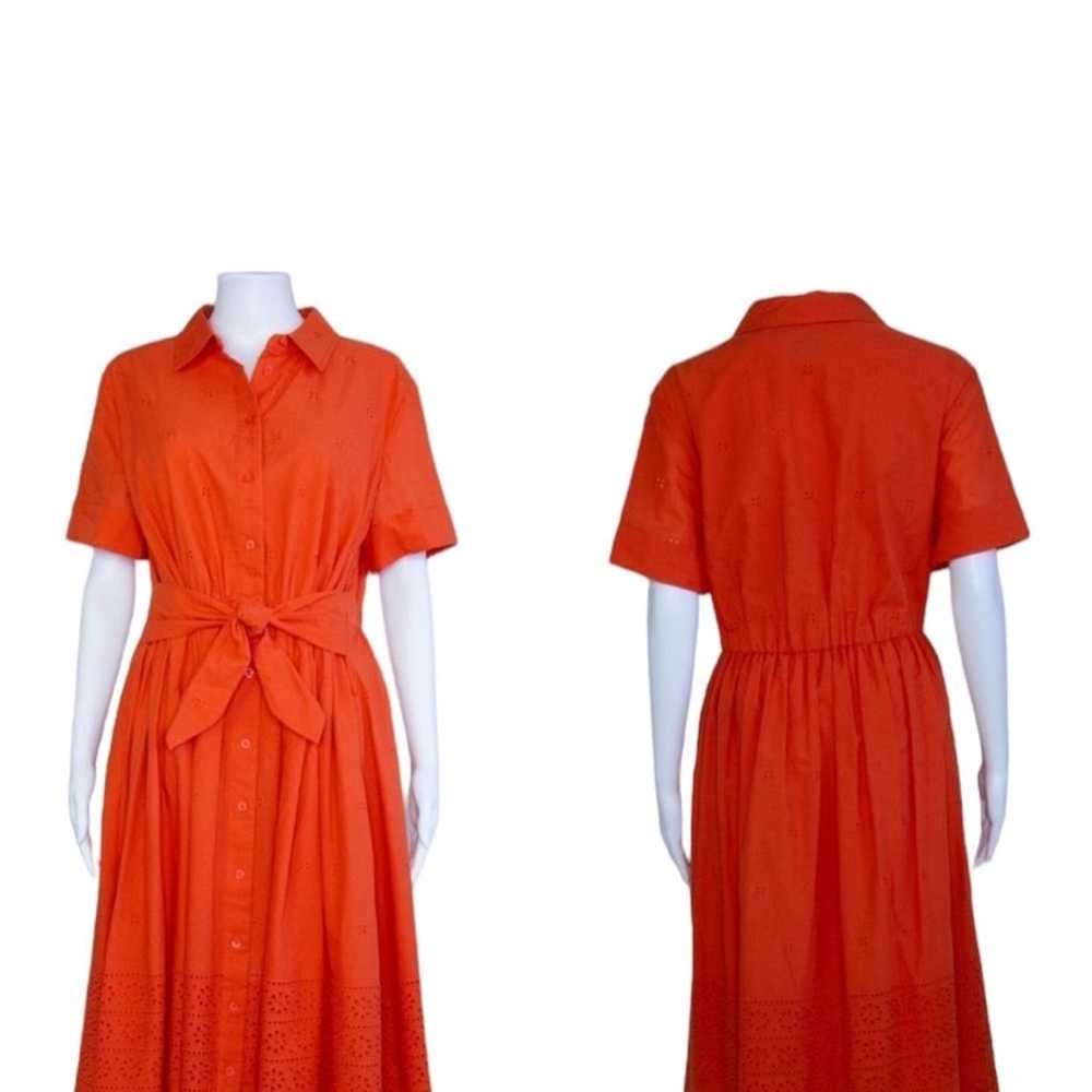 Kate spade eyelet orange dress - image 2