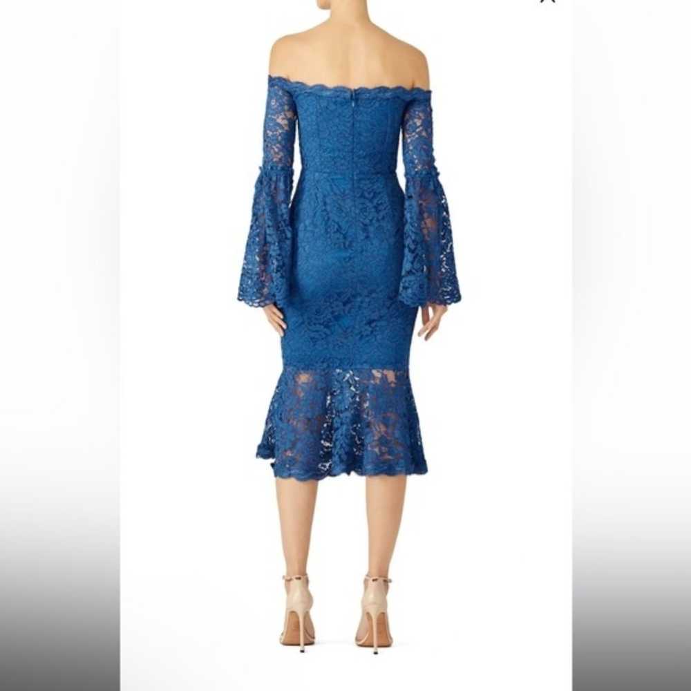 Nicholas Blue Lace Octavia Cocktail Dress Gown - … - image 4