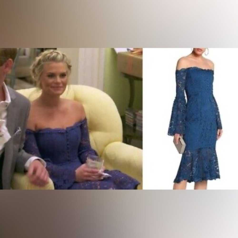 Nicholas Blue Lace Octavia Cocktail Dress Gown - … - image 5