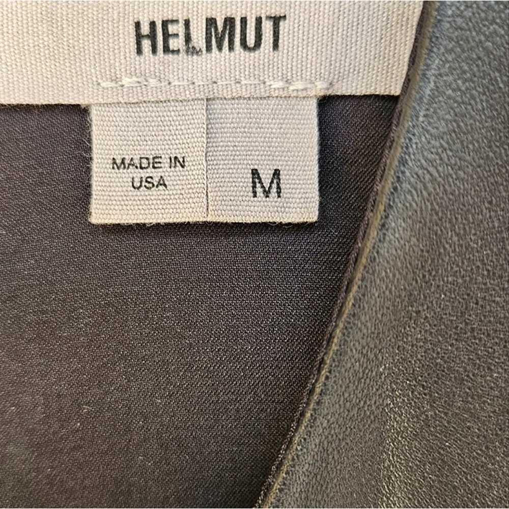 Helmut Lang Gala Combo Mini Dress Lamb Leather Si… - image 8