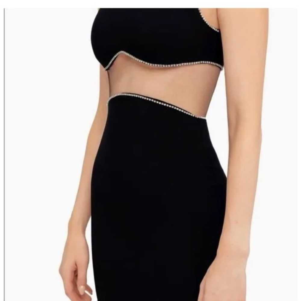 Heiress Beverly Hills Sequin Illusion Black Dress… - image 2