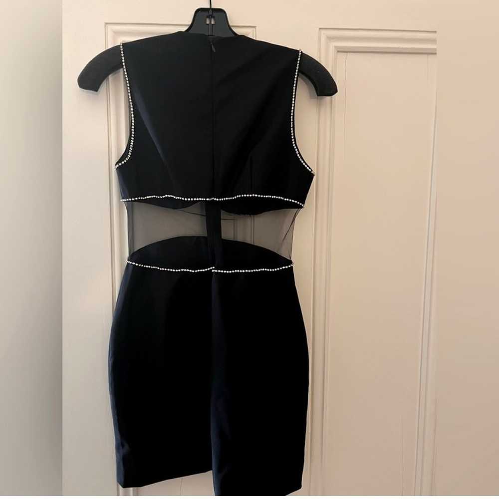 Heiress Beverly Hills Sequin Illusion Black Dress… - image 3