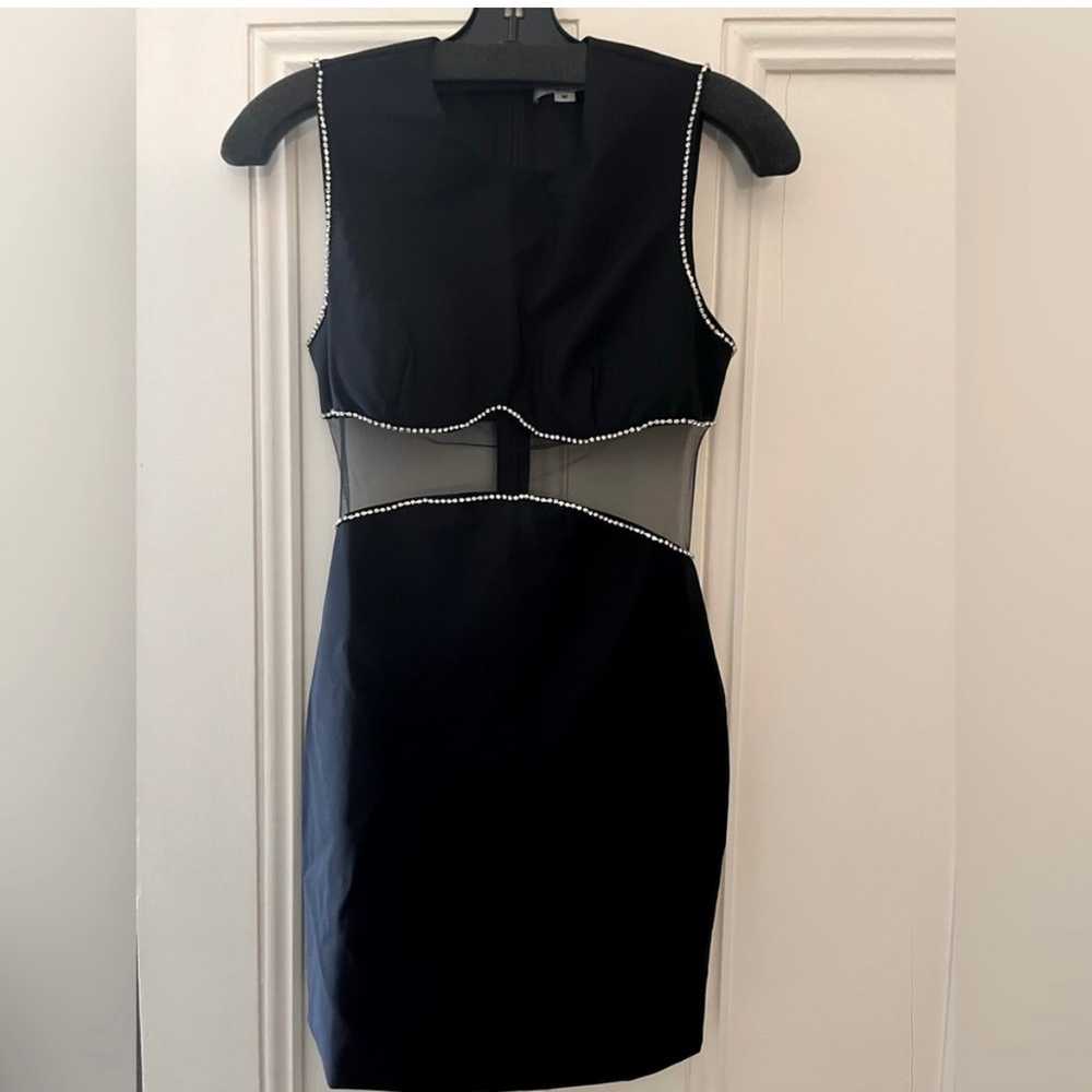 Heiress Beverly Hills Sequin Illusion Black Dress… - image 5