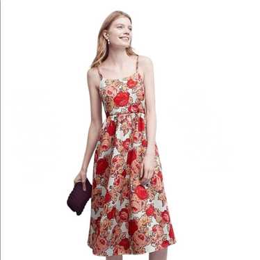 RACHEL ANTONOFF Brocade Floral Midi Dress - image 1