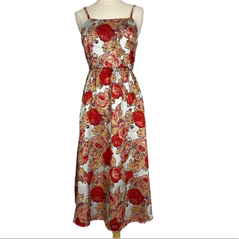 RACHEL ANTONOFF Brocade Floral Midi Dress - image 2