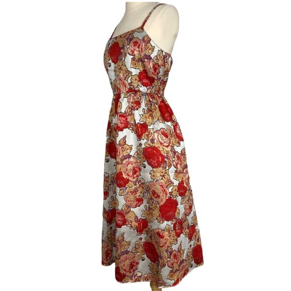 RACHEL ANTONOFF Brocade Floral Midi Dress - image 3