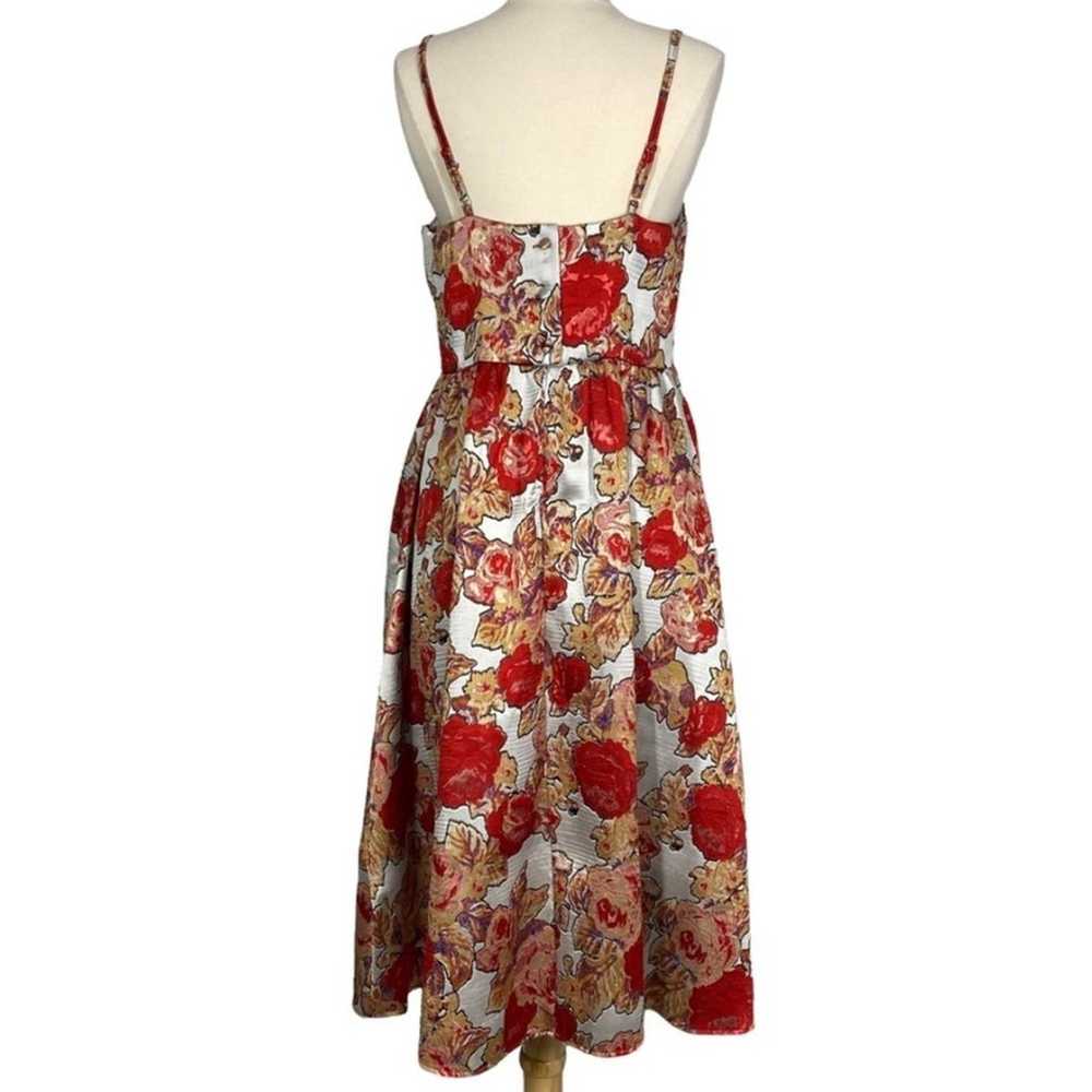 RACHEL ANTONOFF Brocade Floral Midi Dress - image 4