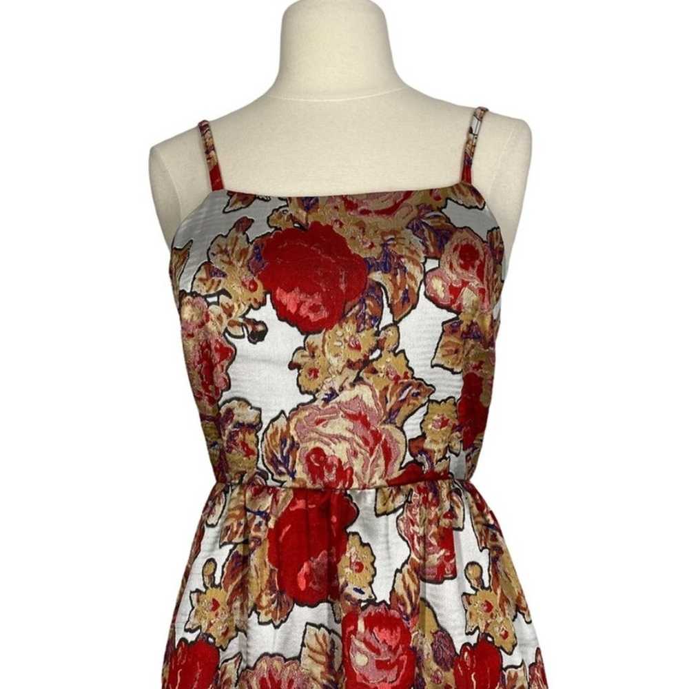 RACHEL ANTONOFF Brocade Floral Midi Dress - image 5