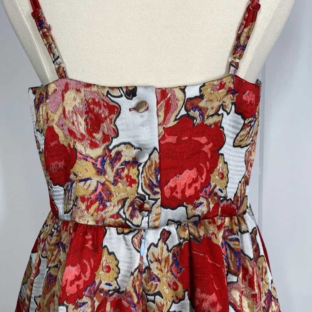 RACHEL ANTONOFF Brocade Floral Midi Dress - image 6