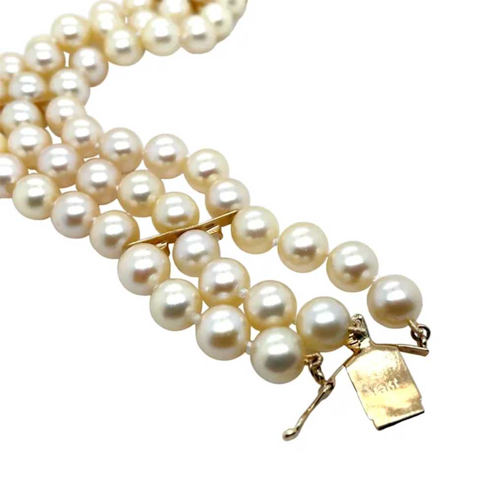 14K Yellow Gold Pearl and Opal Bracelet - image 3