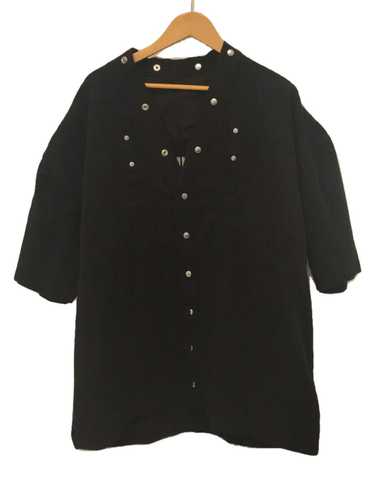 RICK OWENS Black Leather Sleeveless Jumbo Outershirt Vest · VERGLE