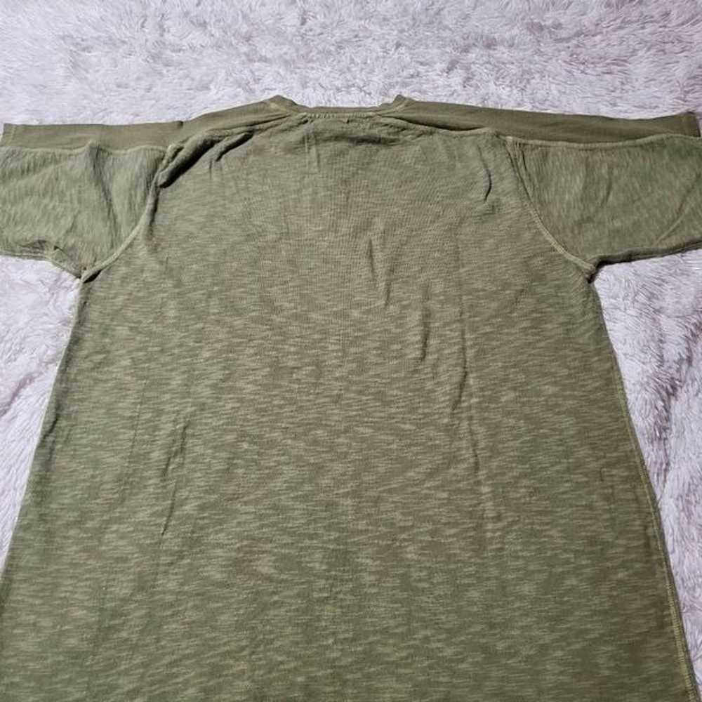 Orvis men v-neck short sleeve green solid pullove… - image 3