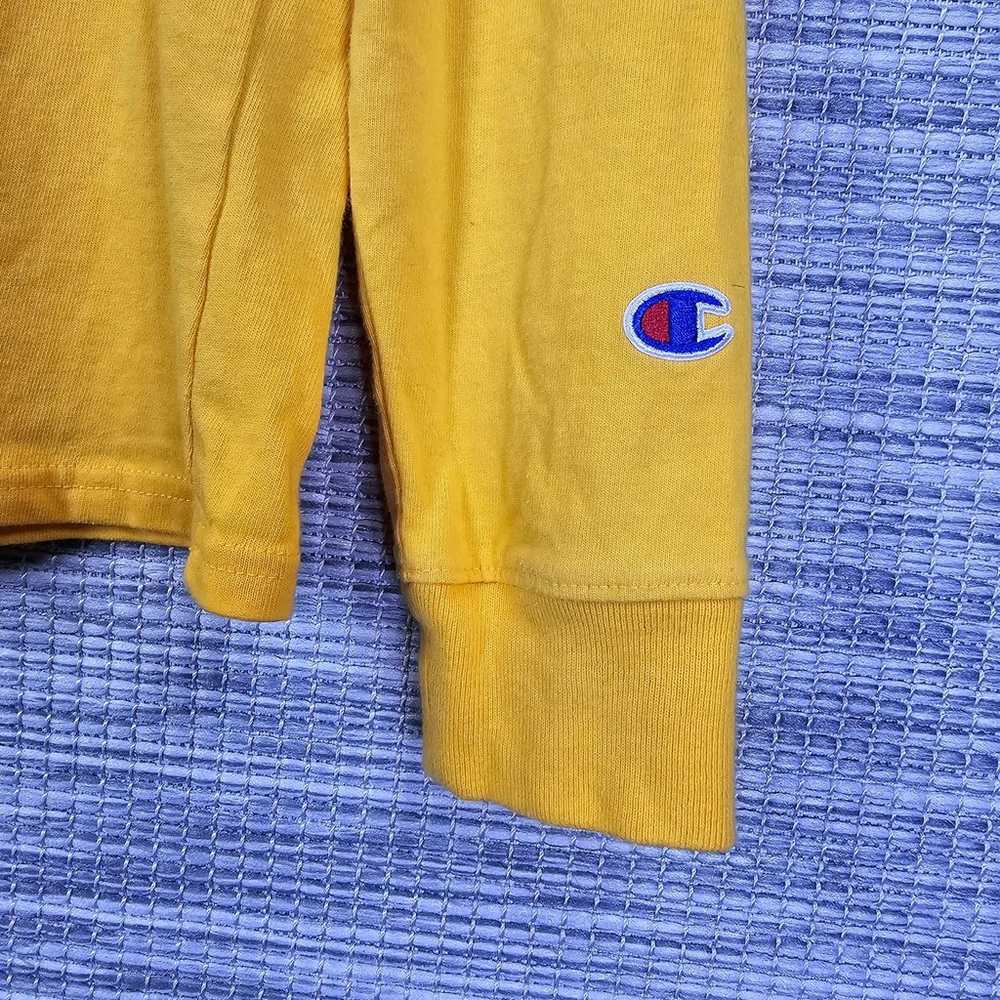 Champion Shirt Mens Small Yellow Embroidered Spel… - image 7