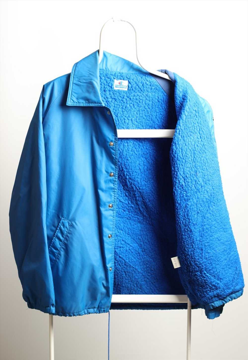 Vintage Champion Windbreaker Fleece Lining Jacket… - image 1
