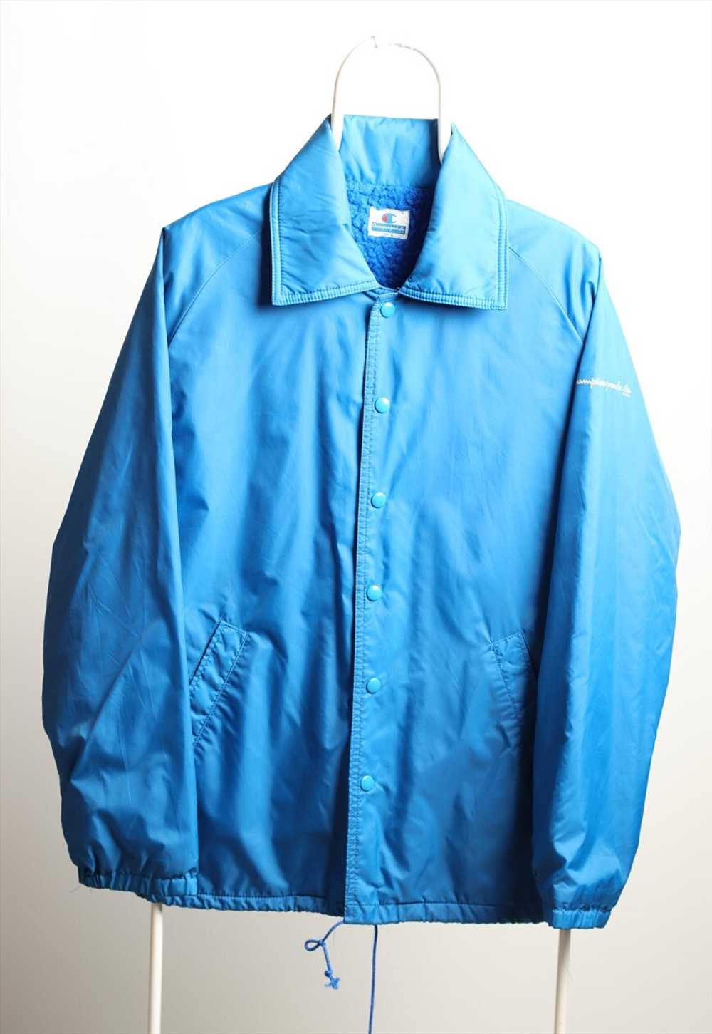 Vintage Champion Windbreaker Fleece Lining Jacket… - image 2