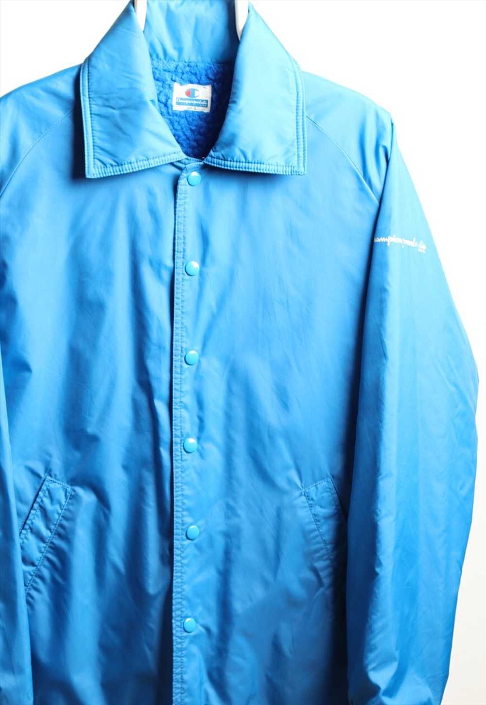 Vintage Champion Windbreaker Fleece Lining Jacket… - image 4