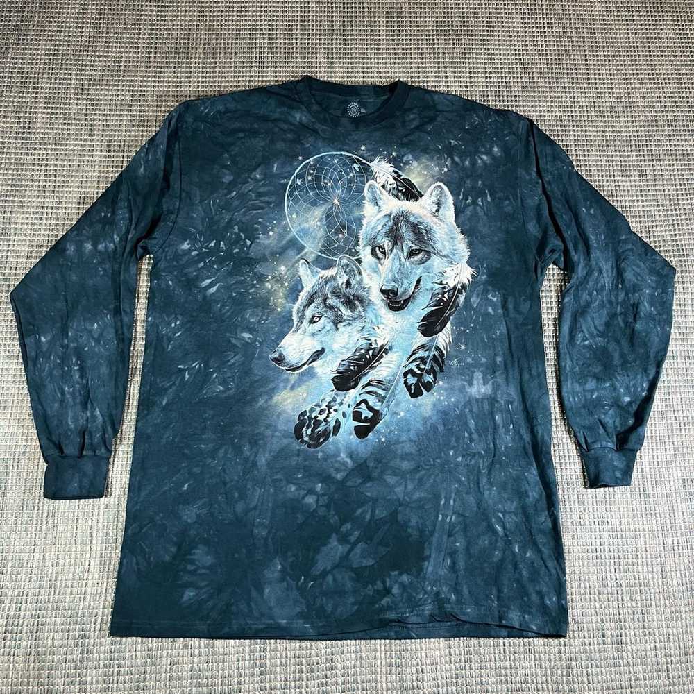 The Mountain Wolf Dream Catcher Longsleeve T Shir… - image 1