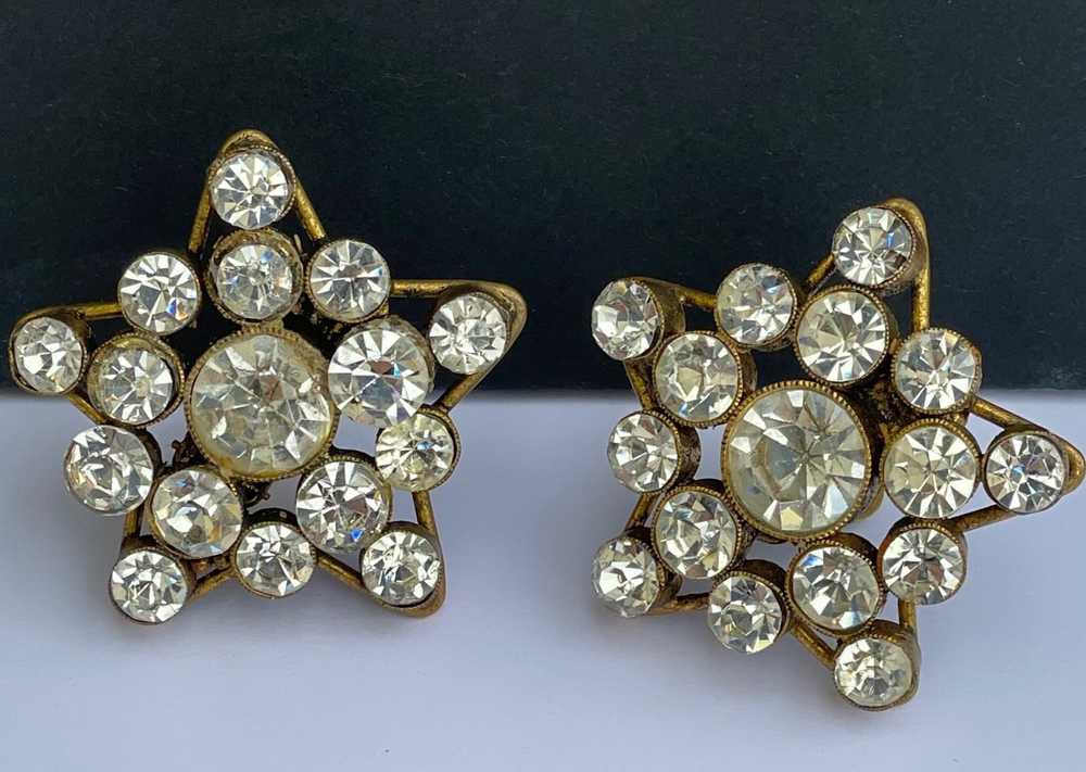 CHANEL Vintage By Goossens Earrings Star Comète C… - image 1