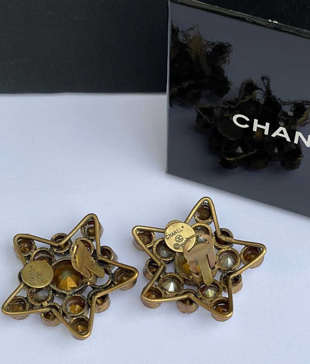 CHANEL Vintage By Goossens Earrings Star Comète C… - image 5