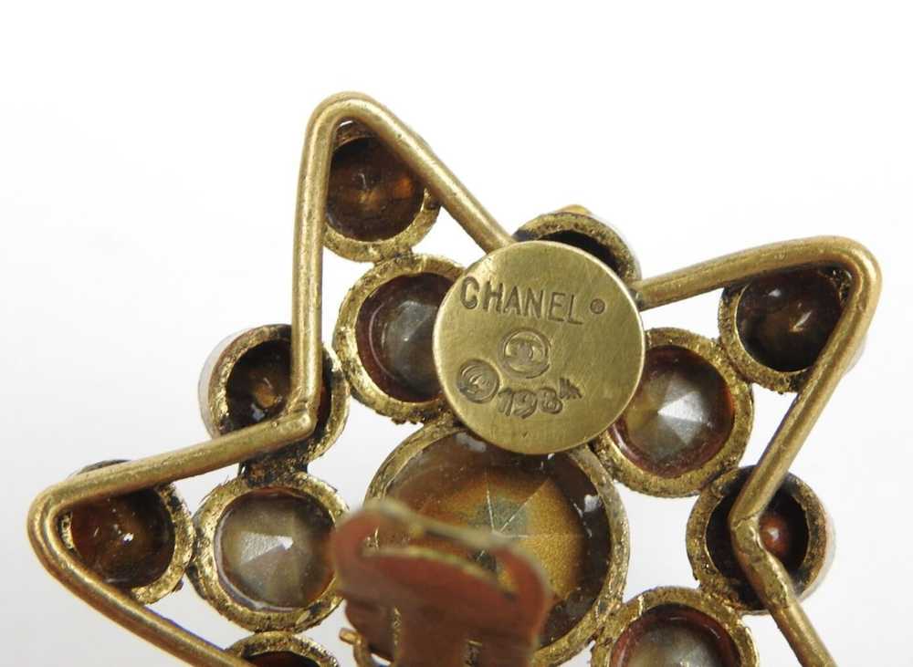 CHANEL Vintage By Goossens Earrings Star Comète C… - image 6