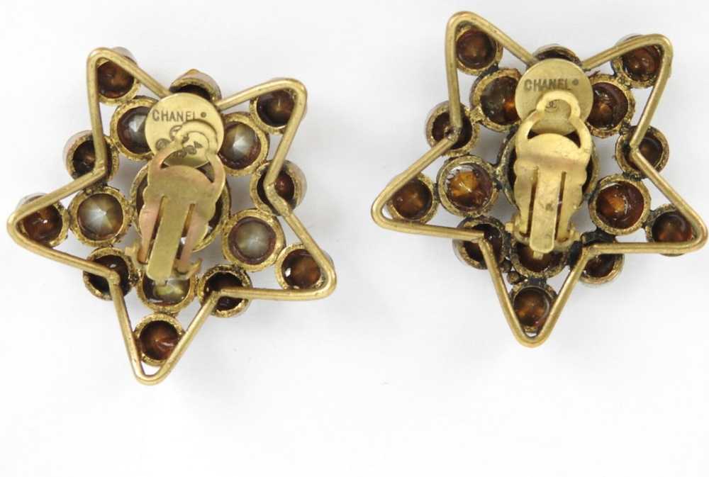 CHANEL Vintage By Goossens Earrings Star Comète C… - image 7