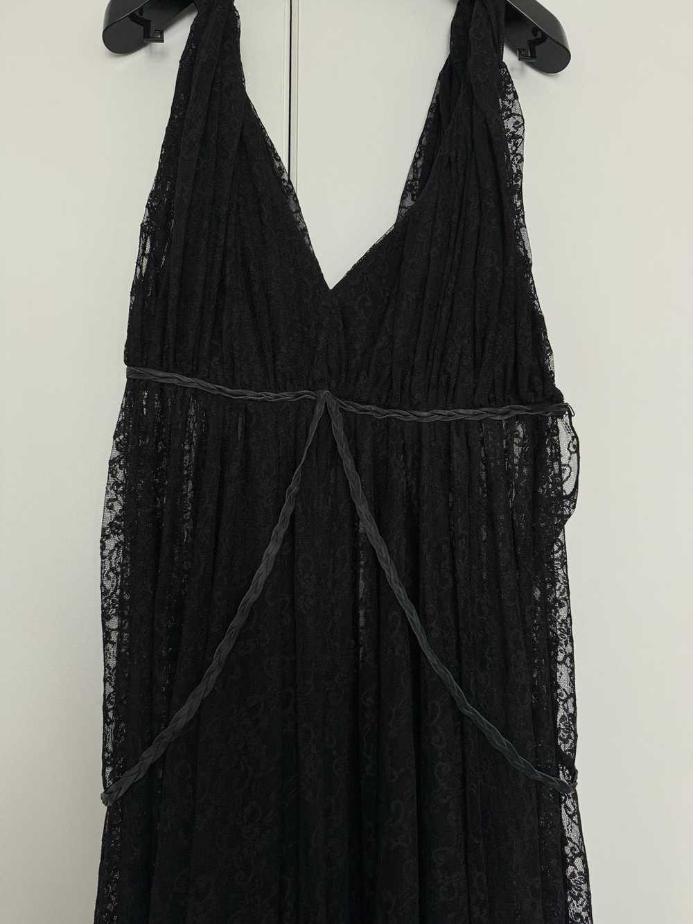 Product Details Black Sheer Lace Plunge Gown - image 4