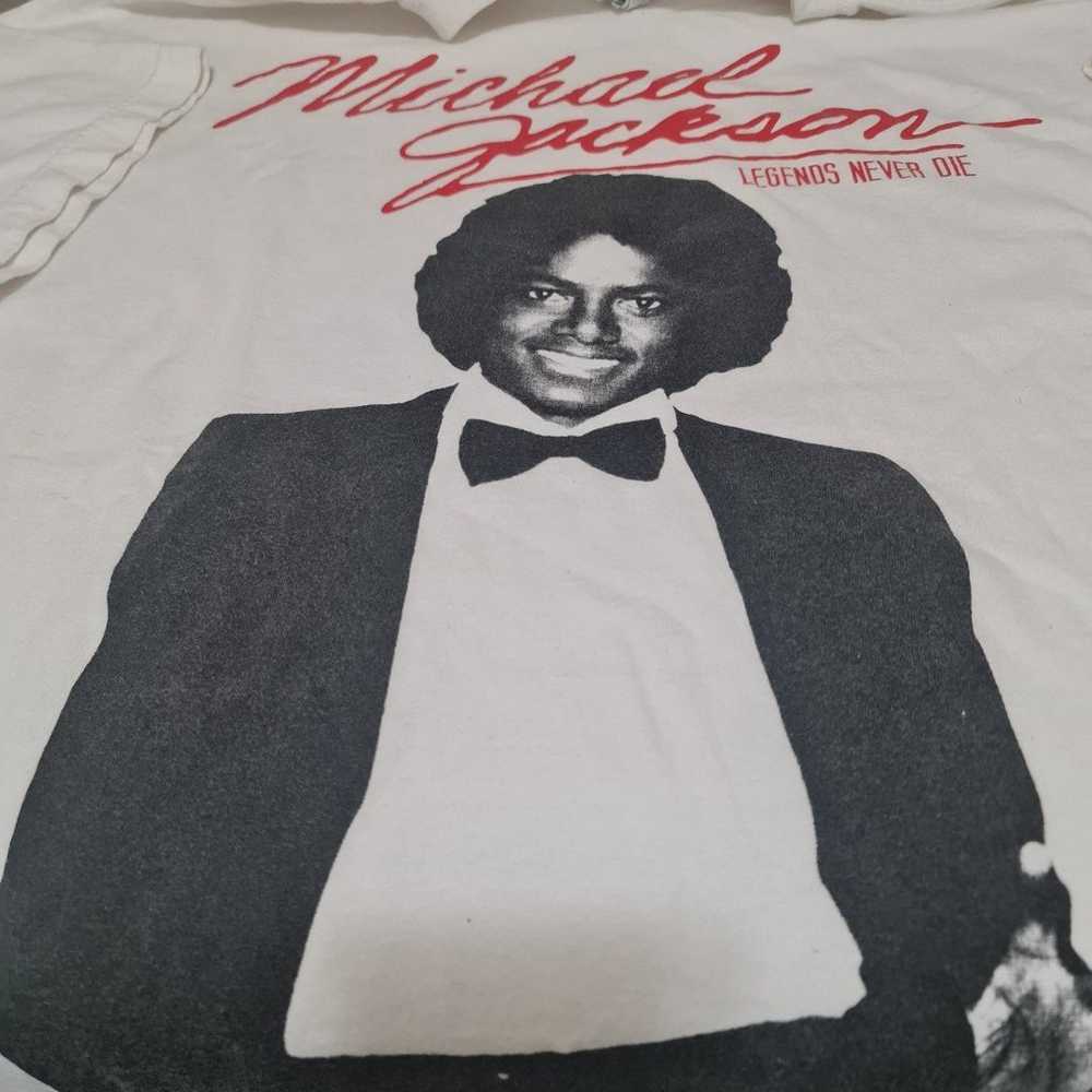 Michael Jackson White T-shirt 3XL Off The Wall Le… - image 1