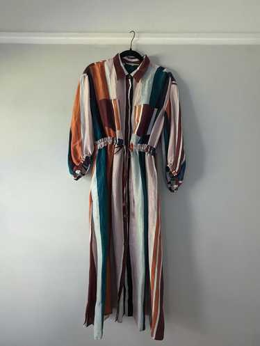 Apiece Apart Striped Silk/Linen Dress (4) | Used,…