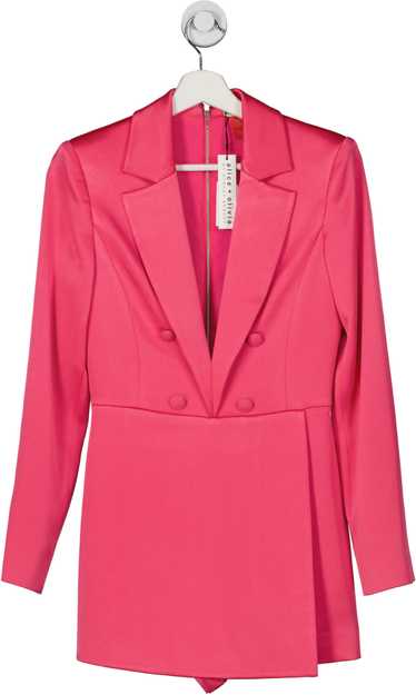 Alice + Olivia Pink Mayra Notch Collar Tuxedo Skor