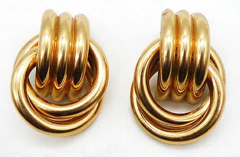 Givenchy Gold Rings Door Knocker Earrings - image 1