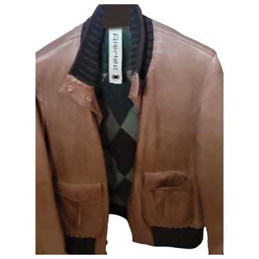 Delan Leather peacoat