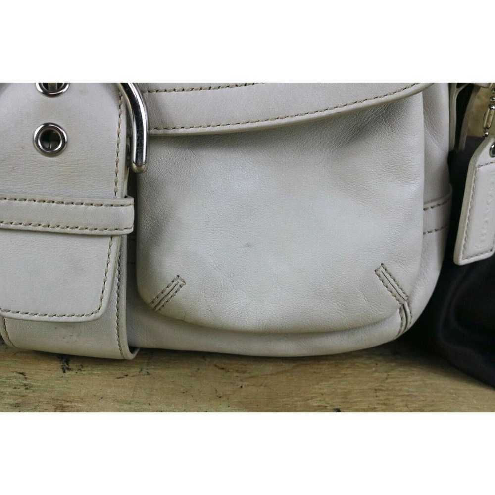 Coach Handbag Hampton Soho White Leather Hobo Vin… - image 6