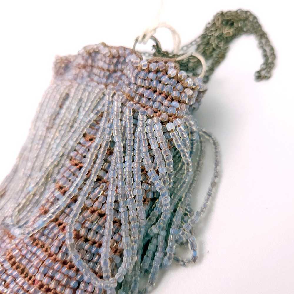 1920's Beaded Knit Evening Hand Bag Purse - image 5