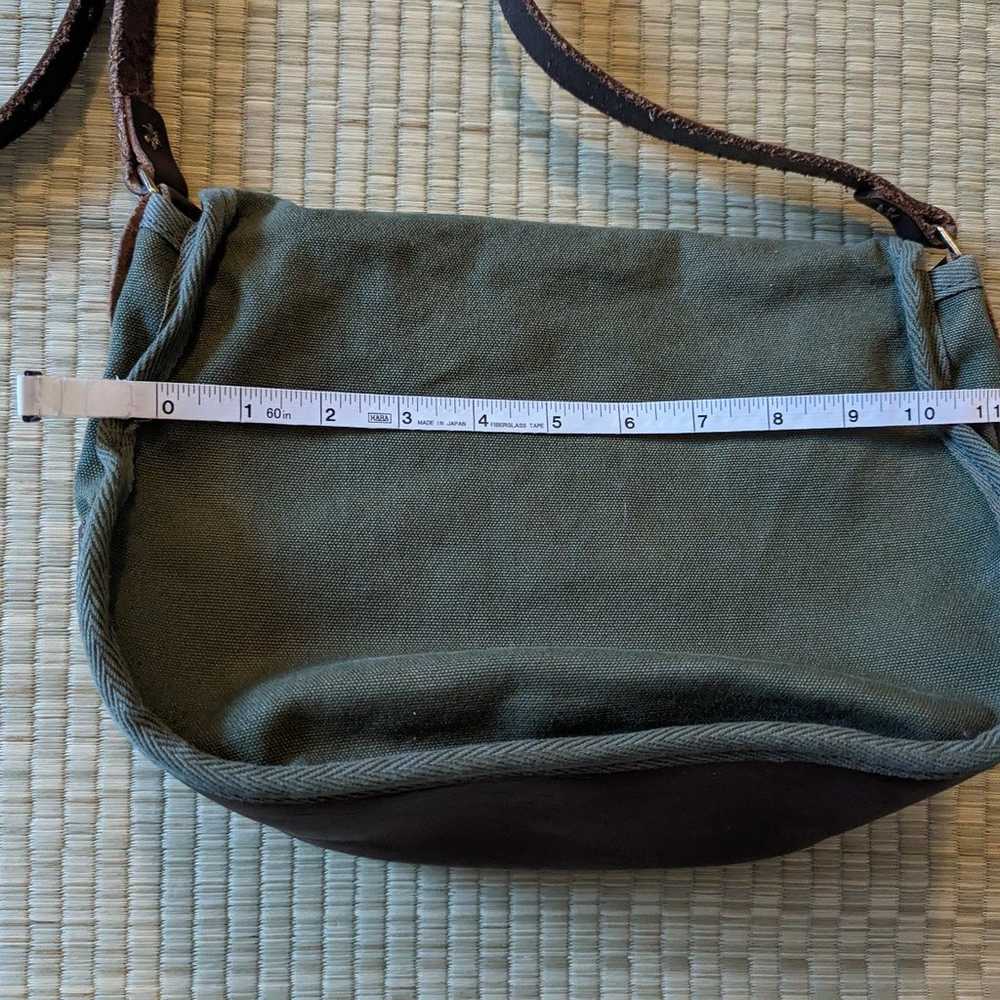 Duluth Pack Shell Purse Green Canvas & Leather Ba… - image 4