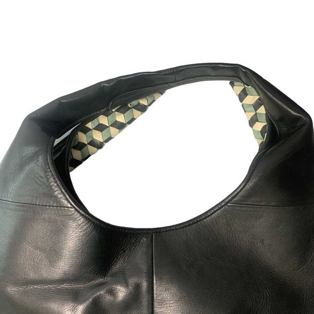 CHRISTOPHER KON Large Hobo Shoulder Bag Purse Lea… - image 5