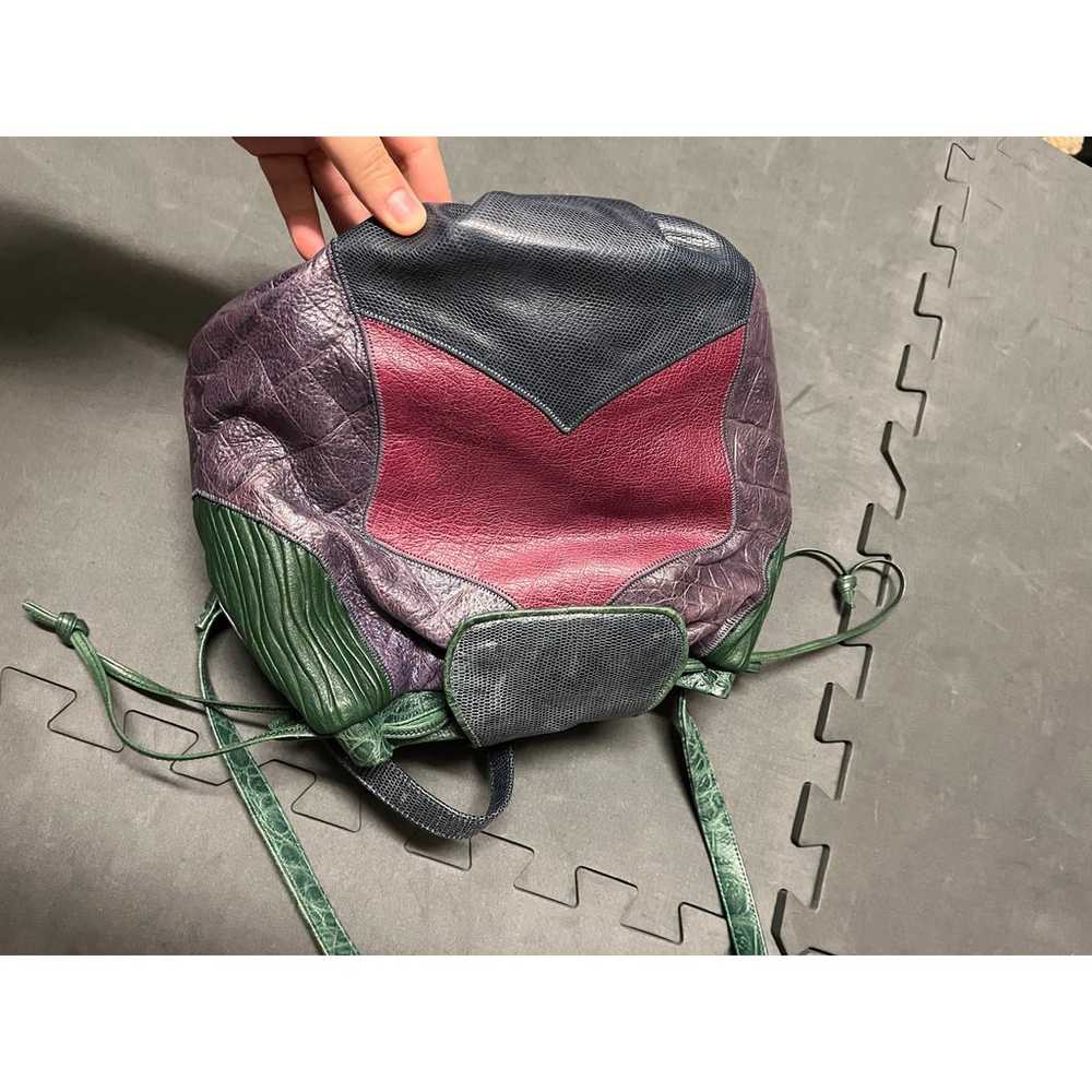 Rare Vintage Sharif Bucket Bag Patch Work Leather… - image 3