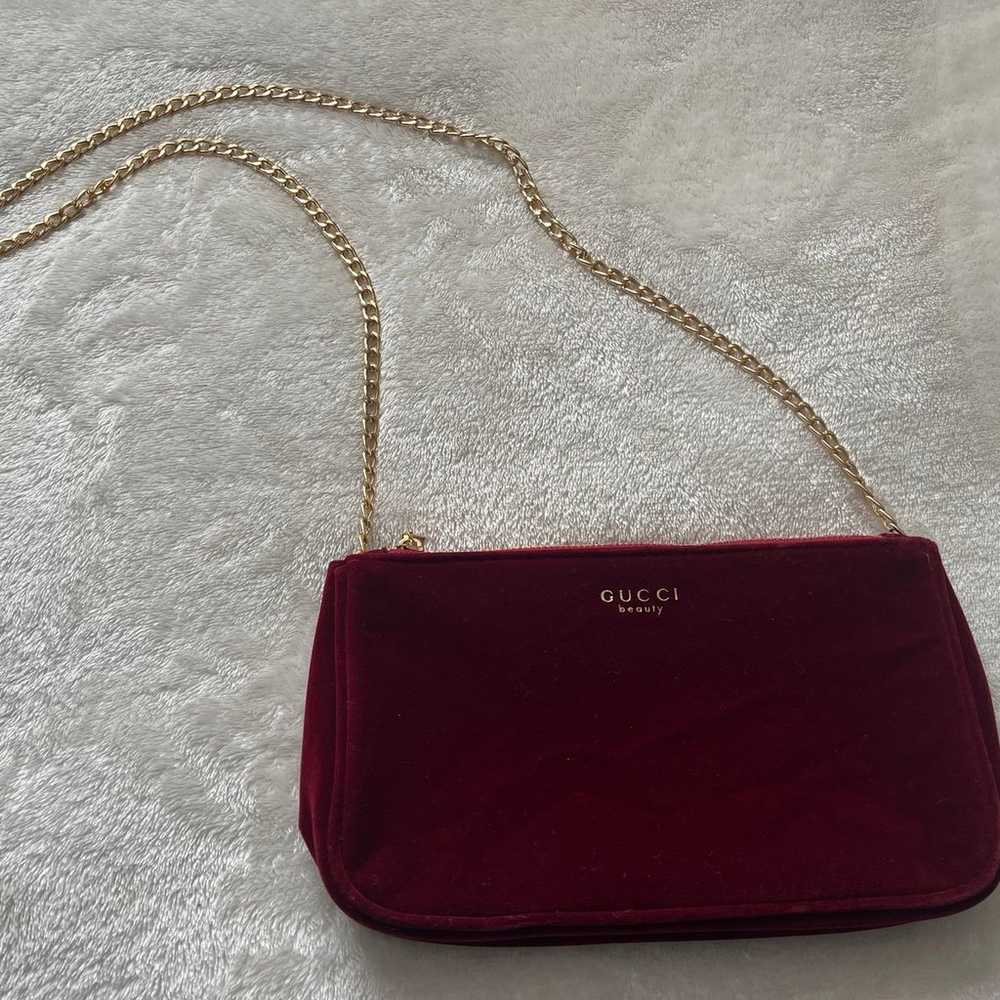 Gucci velvet pouch bag big - image 1